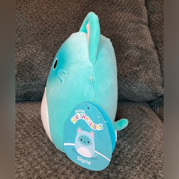 Squishmallows Sigrid Blue Cat 7” - Picture 10 of 12
